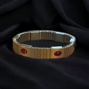 Vintage Magor stainless steel magnetic stretch bracelet